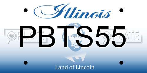 PBTS55 Illinois License Plate