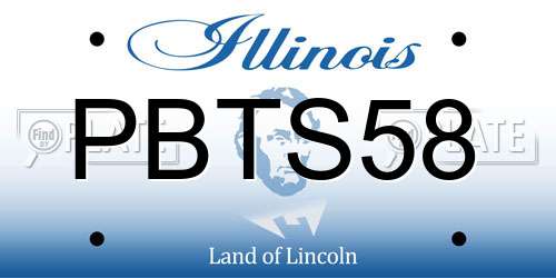 PBTS58 Illinois License Plate