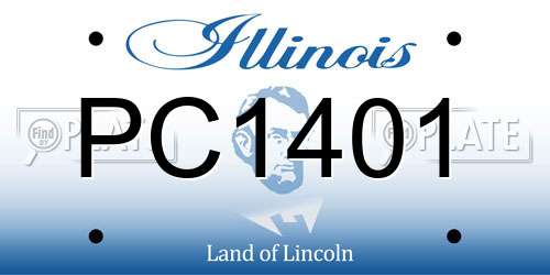PC1401 Illinois License Plate