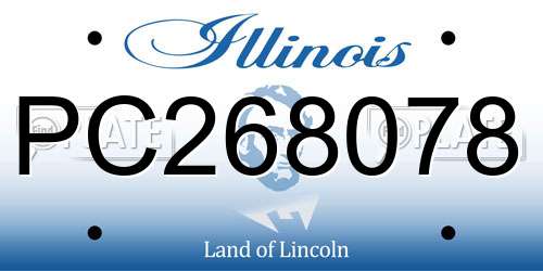PC268078 Illinois License Plate