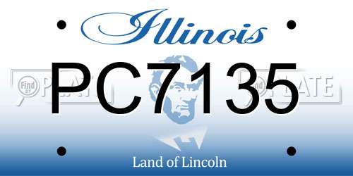 PC7135 Illinois License Plate