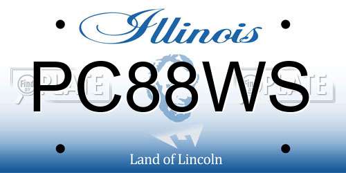 PC88WS Illinois License Plate