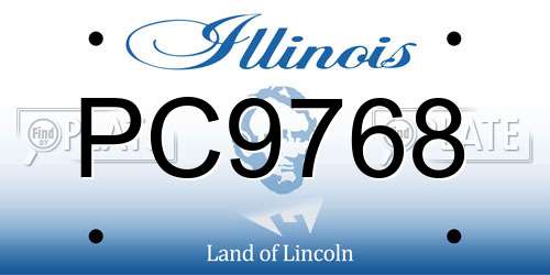 PC9768 Illinois License Plate