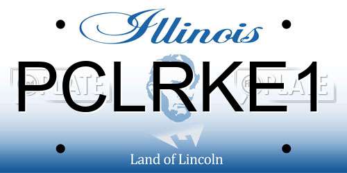 PCLRKE1 Illinois License Plate