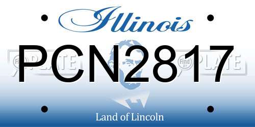 PCN2817 Illinois License Plate