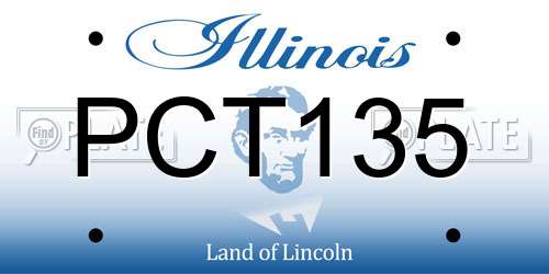 PCT135 Illinois License Plate