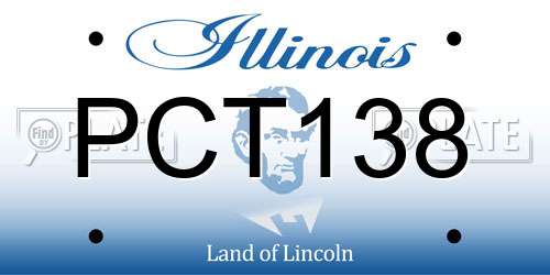 PCT138 Illinois License Plate
