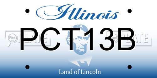PCT13B Illinois License Plate