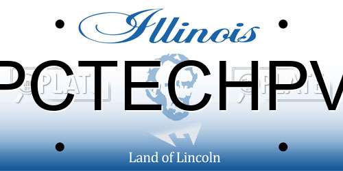 PCTECHPV Illinois License Plate