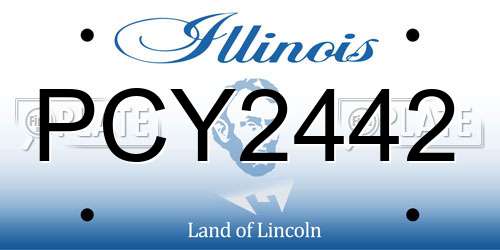 PCY2442 Illinois License Plate