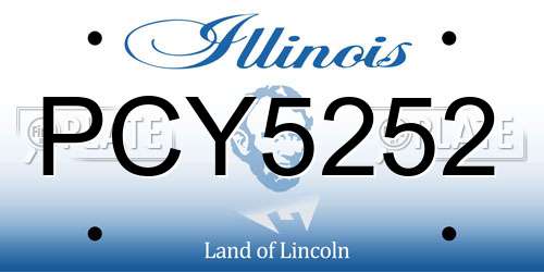 PCY5252 Illinois License Plate