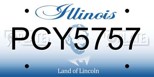 PCY5757 Illinois License Plate