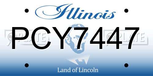 PCY7447 Illinois License Plate