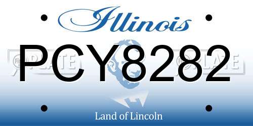 PCY8282 Illinois License Plate