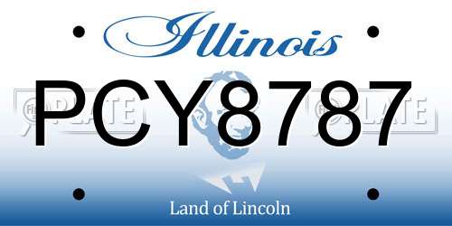 PCY8787 Illinois License Plate