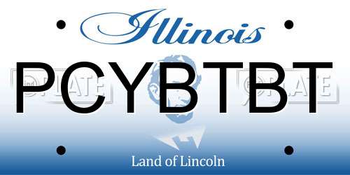 PCYBTBT Illinois License Plate