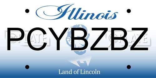 PCYBZBZ Illinois License Plate