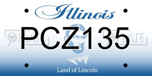 PCZ135 Illinois License Plate