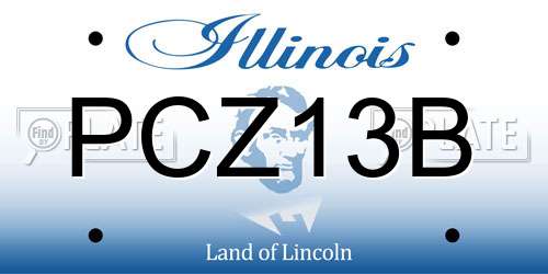 PCZ13B Illinois License Plate