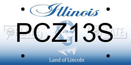 PCZ13S Illinois License Plate