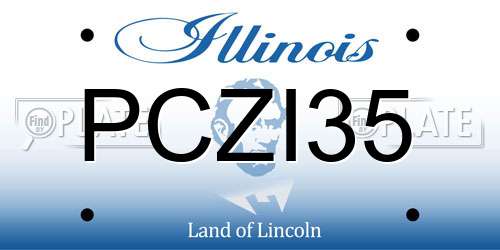 PCZI35 Illinois License Plate