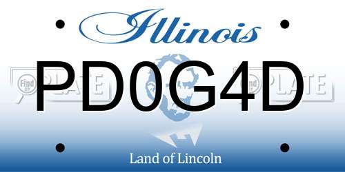 PD0G4D Illinois License Plate