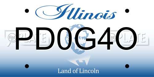 PD0G4O Illinois License Plate