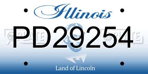 PD29254 Illinois License Plate