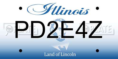 PD2E4Z Illinois License Plate