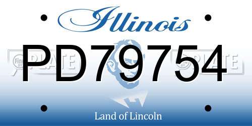 PD79754 Illinois License Plate