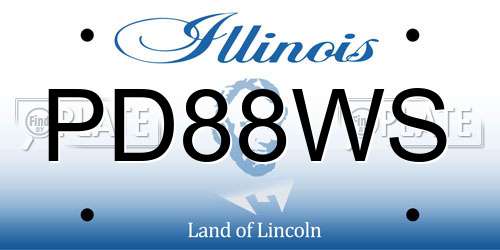 PD88WS Illinois License Plate