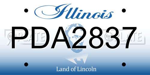 PDA2837 Illinois License Plate