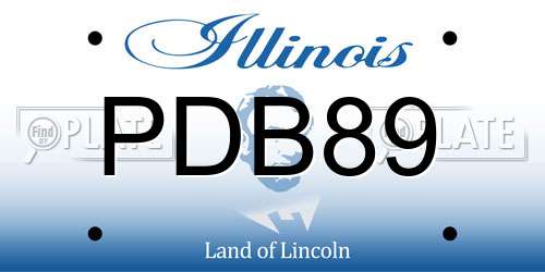 PDB89 Illinois License Plate