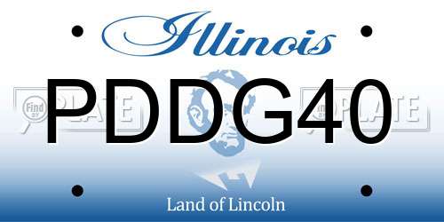 PDDG40 Illinois License Plate