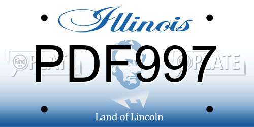 PDF997 Illinois License Plate