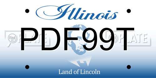 PDF99T Illinois License Plate