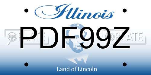 PDF99Z Illinois License Plate