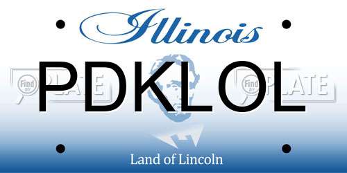 PDKLOL Illinois License Plate