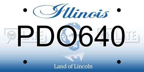 PDO640 Illinois License Plate