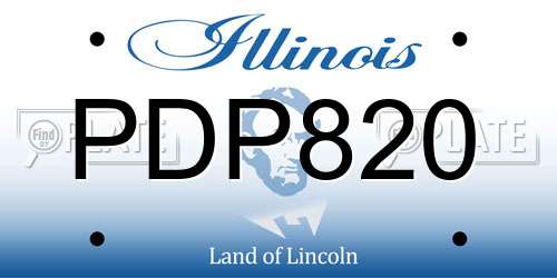 PDP820 Illinois License Plate
