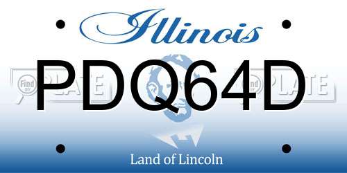 PDQ64D Illinois License Plate
