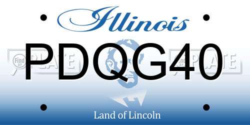 PDQG40 Illinois License Plate