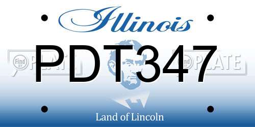 PDT347 Illinois License Plate