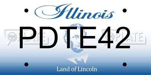 PDTE42 Illinois License Plate