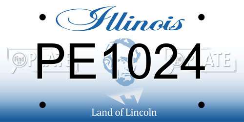 PE1024 Illinois License Plate