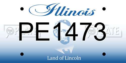 PE1473 Illinois License Plate