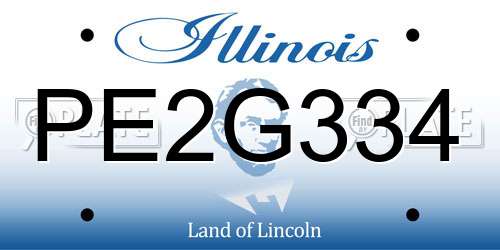 PE2G334 Illinois License Plate