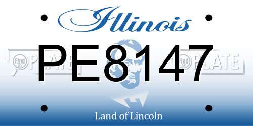 PE8147 Illinois License Plate