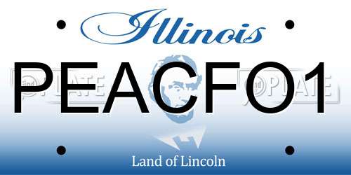 PEACFO1 Illinois License Plate