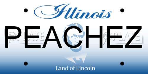 PEACHEZ Illinois License Plate